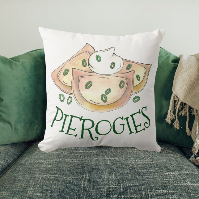 Polska Pierogies Dumpling Potato Pierogi Cuisine Kudde (Pierogies Pillow)