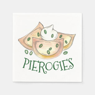Polska Pierogies Dumpling Potato Pierogi Cuisine Pappersservett