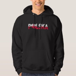 Polska Poland Flagga Basic Hoodie