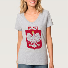 Polska (Polen) Vapensköld Football Shirt T-shirt