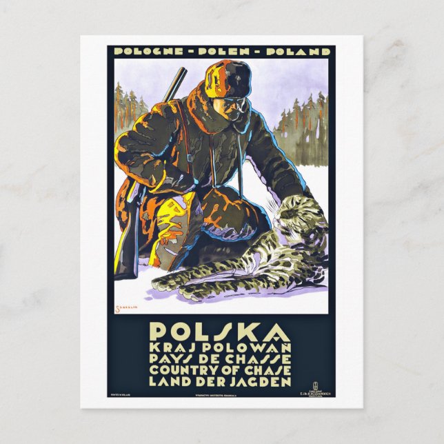 Polska Polen Vintage resor Vykort (Framsida)
