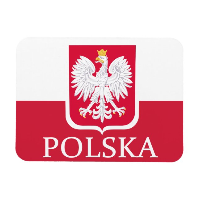 Polska polska Flagga Jackar av Arm Flex Magnet (Horisontell)