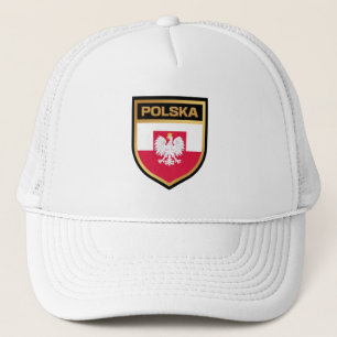 Polska/Polska Flagga Shield & Emblem Keps