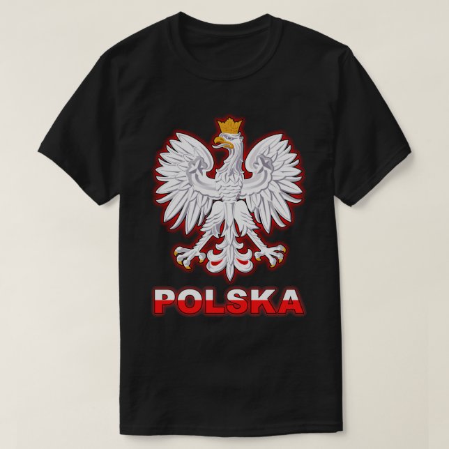 Polska Polska Polska Jackat av Arm White Eagle T Shirt (Design framsida)