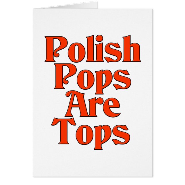 Polska pop är toppar hälsningskort (Framsidan)