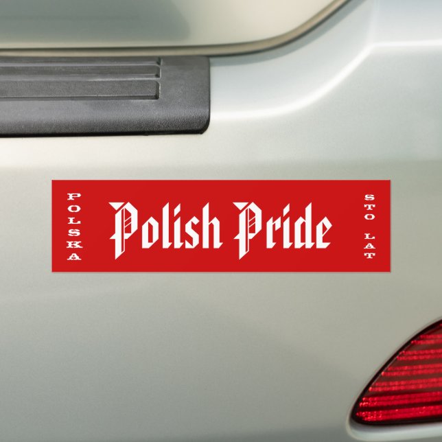 Polska Pride Polska Sto Lat Bildekal (På Bil)