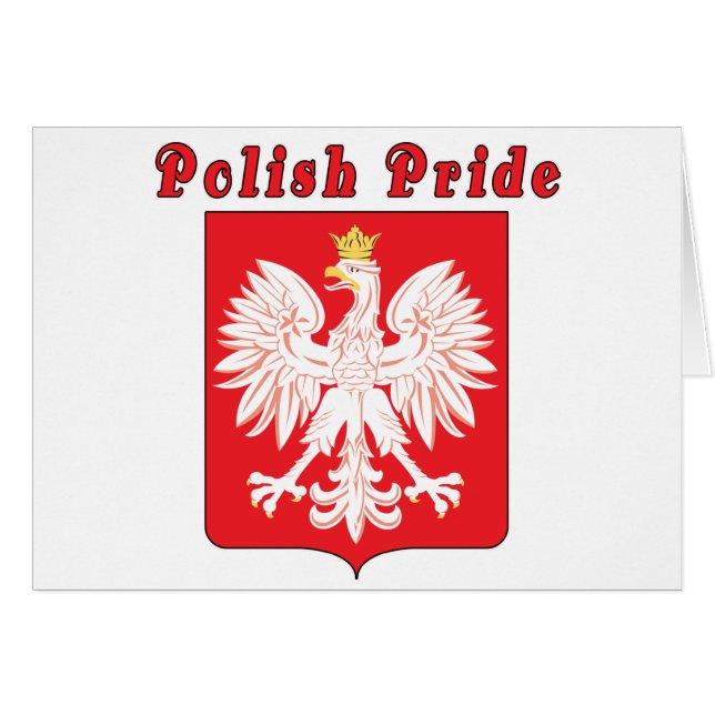 Polska Pridet Eagle Hälsningskort (Framsidan Horizontal)