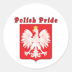 Polska Pridet Eagle Sticker Runt Klistermärke