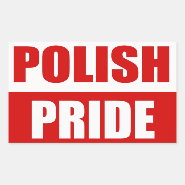 Polska Pridet Rektangulärt Klistermärke (Framsida)