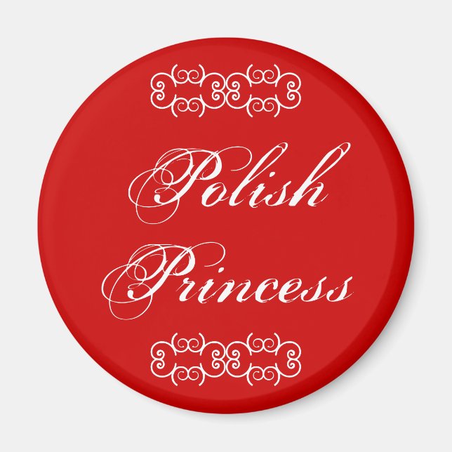 Polska Princess Cute Magnet (Framsidan)