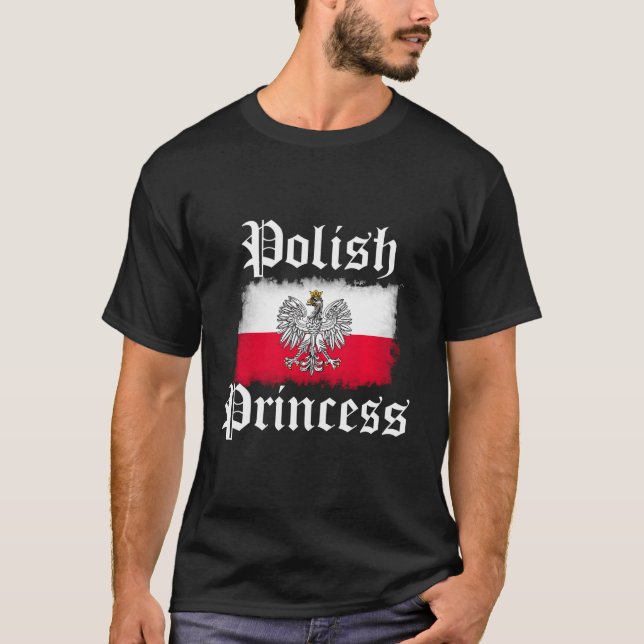 Polska Princess Girls Polska-Pridet Polen Flagga G T Shirt (Framsida)