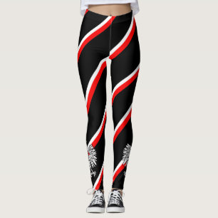 Polska rand flagga leggings