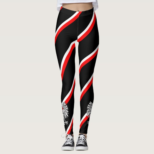 Polska rand flagga leggings (Framsida)