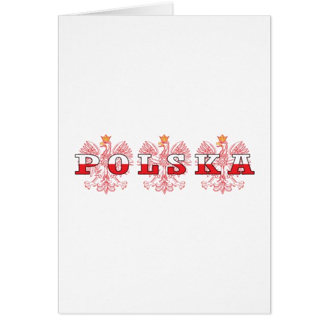Polska Red Eagles Hälsningskort (Framsidan)
