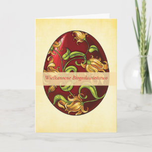 Polska Religiösa Blessings, ägg med lilies Helgkort