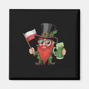 Polska St. Patrick-Dagen Polen Flagga Magnet