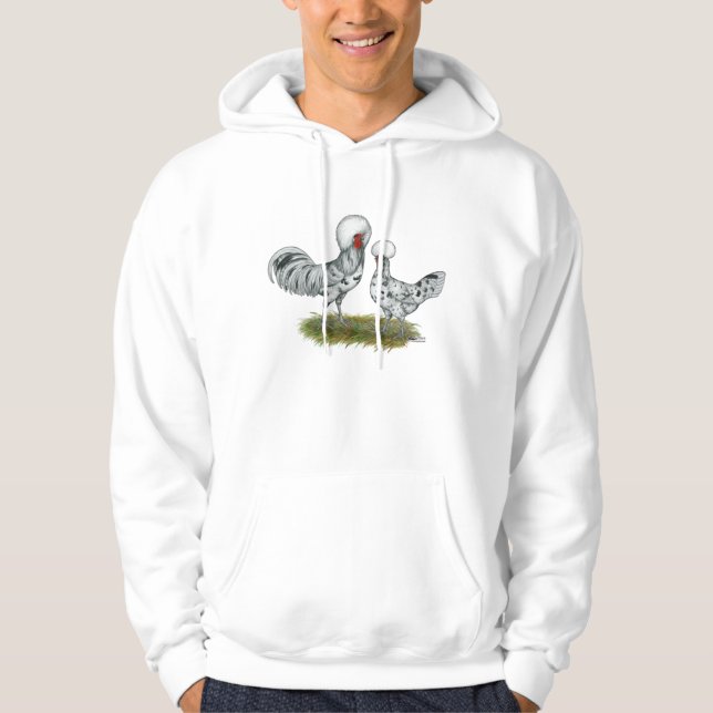 polska Stänk Chickens Sweatshirt Med Luva (Framsida)