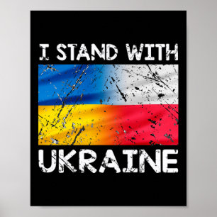 Polska Stöd Ukraina Polen Jag Står Med Ukrai Poster