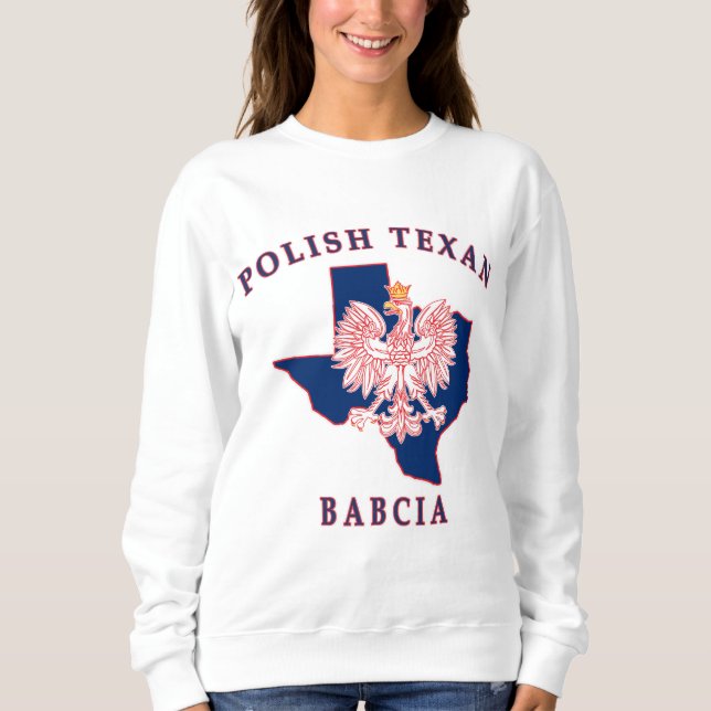 Polska Texan Babcia T Shirt (Framsida)