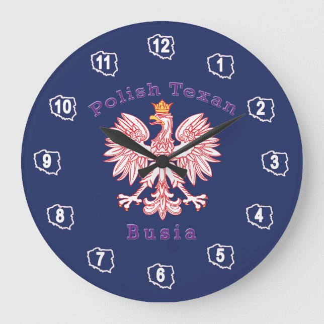 Polska Texan Eagle Busia Stor Klocka (Framsida)