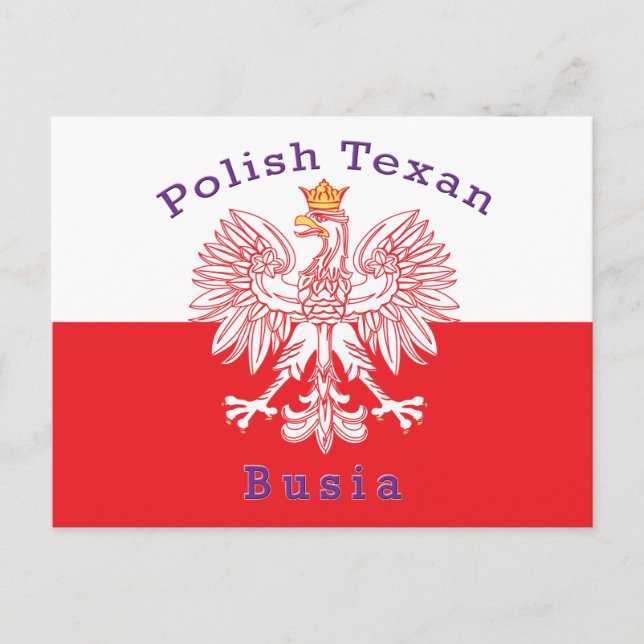Polska Texan Eagle Busia Vykort (Framsida)
