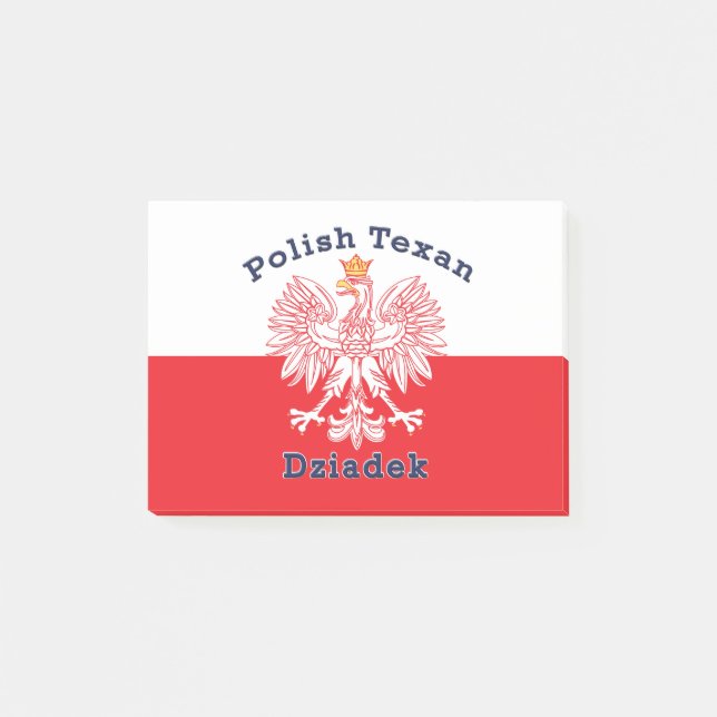 Polska Texan Eagle Dziadek Post-it Block (Framsida)