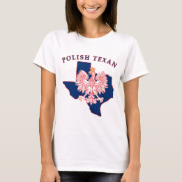 Polska Texan Eagle Karta T Shirt