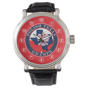 Polska texan Gramps Round Armbandsur