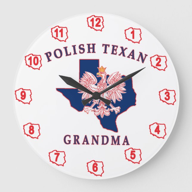 Polska Texan Grandma Stor Klocka (Framsida)