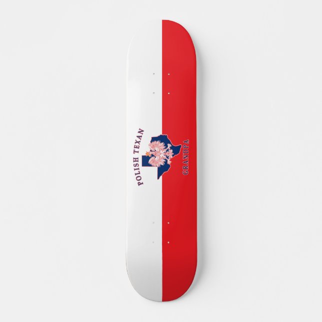 Polska Texan Grandpa Mini Skateboard Bräda 18,5 Cm (Framsida)