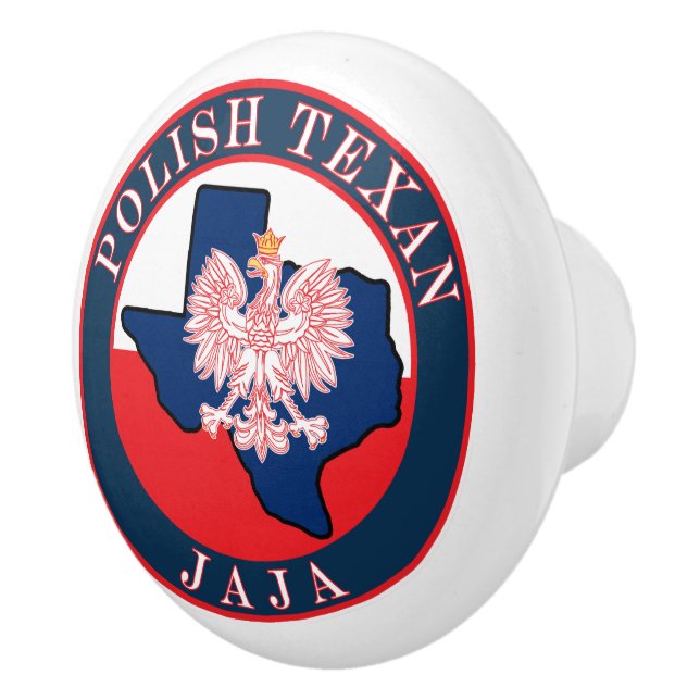 Polska Texan Jaja Round Knopp (Höger)