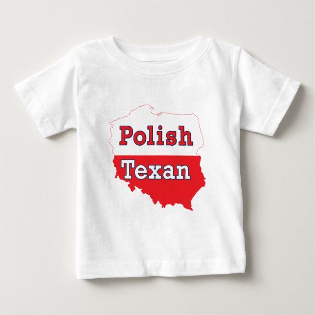 Polska Texan Polen Karta T Shirt (Framsida)
