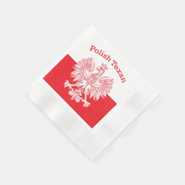 Polska Texan White Eagle Pappersservett (Hörn)