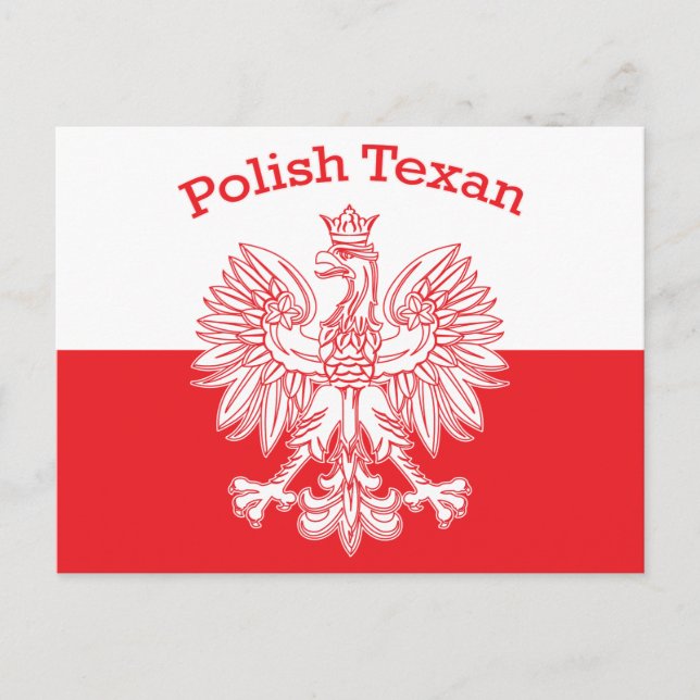 Polska Texan White Eagle Vykort (Framsida)