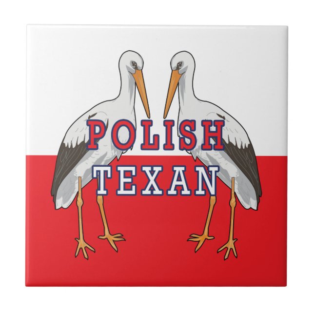 Polska Texan White Stork Kakelplatta (Framsidan)