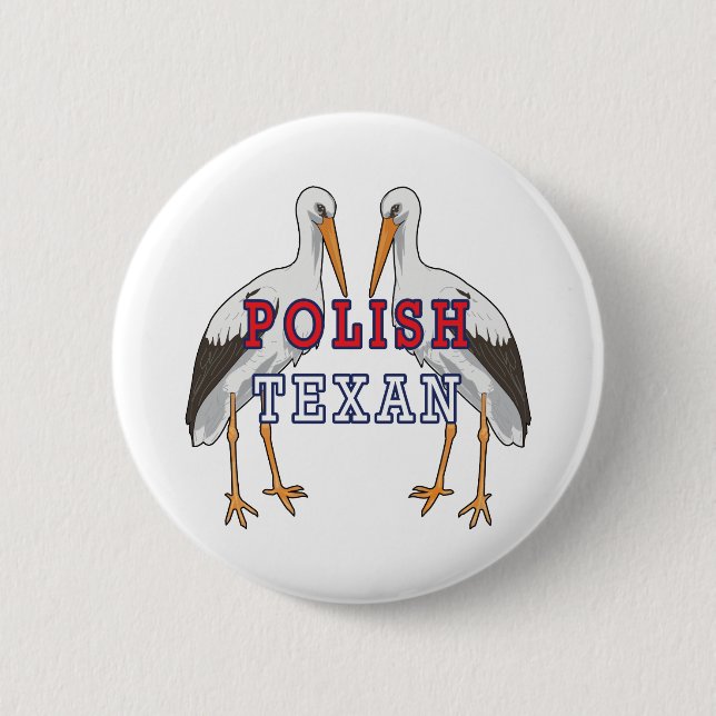 Polska Texan White Stork Knapp (Framsida)