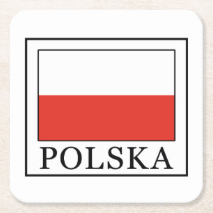 Polska Underlägg Papper Kvadrat
