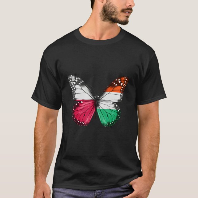 Polska Ungersk flaggfjäril T Shirt (Framsida)