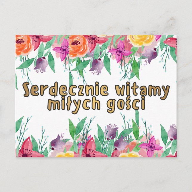  Polska välkomstkort Ungt par vykort (Framsida)