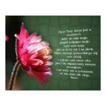 Polska Vår Far Lord's Prayer Flower Religiösa