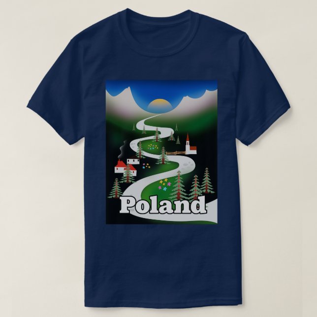 Polska vintage stil resetext t shirt (Design framsida)