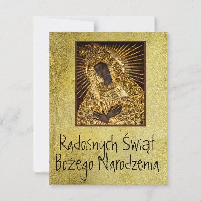 polska Wesołych Świąt God jul Virgin Mary (Framsida)