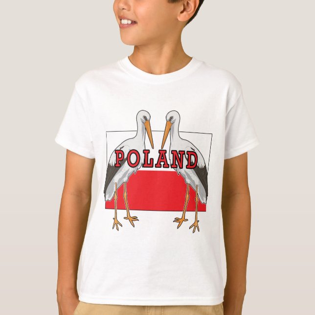 Polska White Stork Polen T-shirt (Framsida)