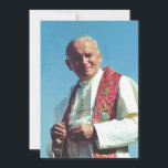 Polske påven Johannes Paulus II Julkort<br><div class="desc">Polske påven Johannes Paulus II var ledare för den katolska kyrkan och suverän för Vatikanstaten från 1978 till sin död 2005. Han helgonförklarades senare som påve Johannes Paulus II.</div>