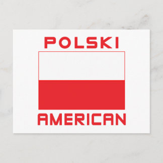 Polski American Flagga Vykort