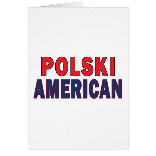 Polski American Hälsningskort (Framsidan)