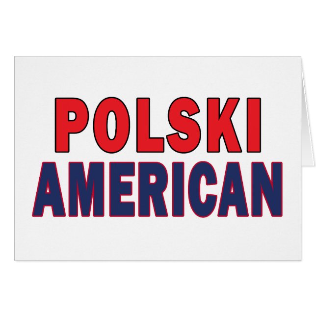 Polski American Hälsningskort (Framsidan Horizontal)
