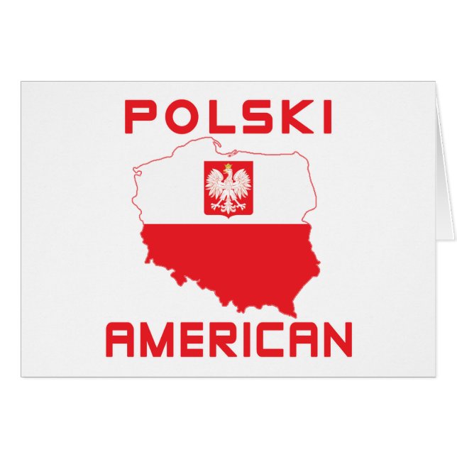 Polski American Karta Hälsningskort (Framsidan Horizontal)