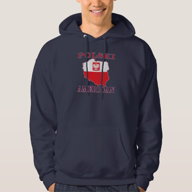 Polski American Karta Sweatshirt Med Luva (Framsida)
