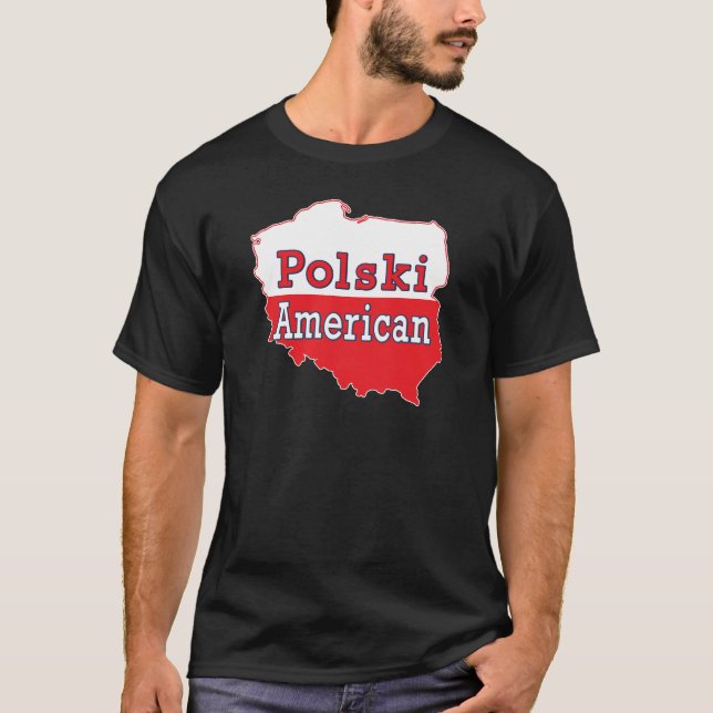 Polski American Karta T Shirt (Framsida)